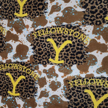 Load image into Gallery viewer, Yellowstone Cow Print Adult Size DSM Squish Double Sided Minky No Backing Blanket 60x73