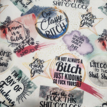 Load image into Gallery viewer, Swear Quotes Print Adult Size DSM Squish Double Sided Minky No Backing Blanket Approximately 60x72