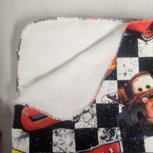 Load image into Gallery viewer, Cars Grunge 55x57 DSM Squish Double Sided Minky No Backing Blanket