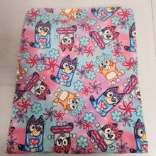 Load image into Gallery viewer, Bluey Flowers Child / Lap Size DSM Squish Double Sided Minky No Backing Blanket 36x59