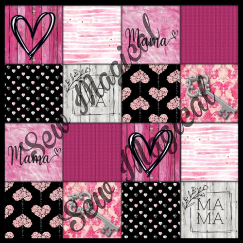 Mama Pink Blk Patch