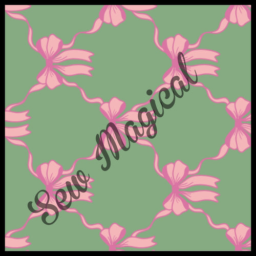 Bows Pink Green Rotate