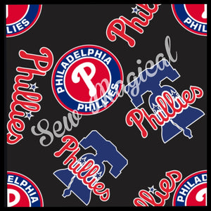 Phillies Stickers Blk