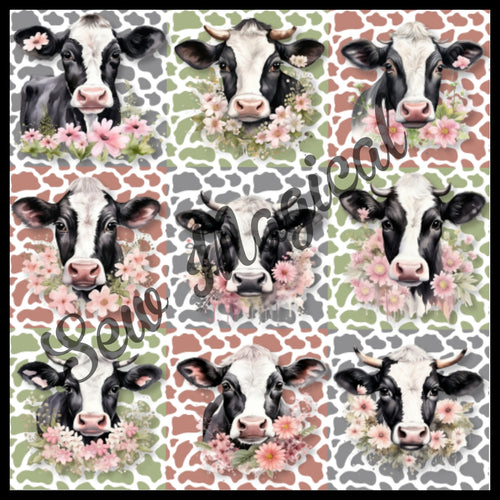 Floral Cow Patchwork