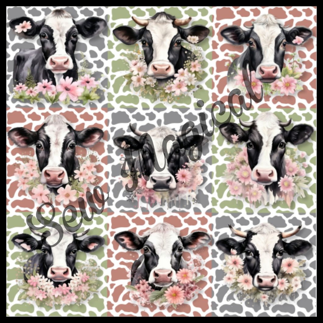Floral Cow Patchwork