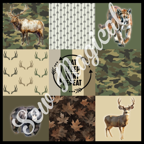 Hunter Patchwork Watercolor