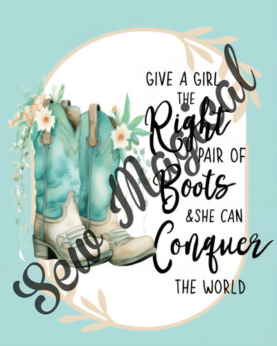 Girl Boots 1 Yard Panel