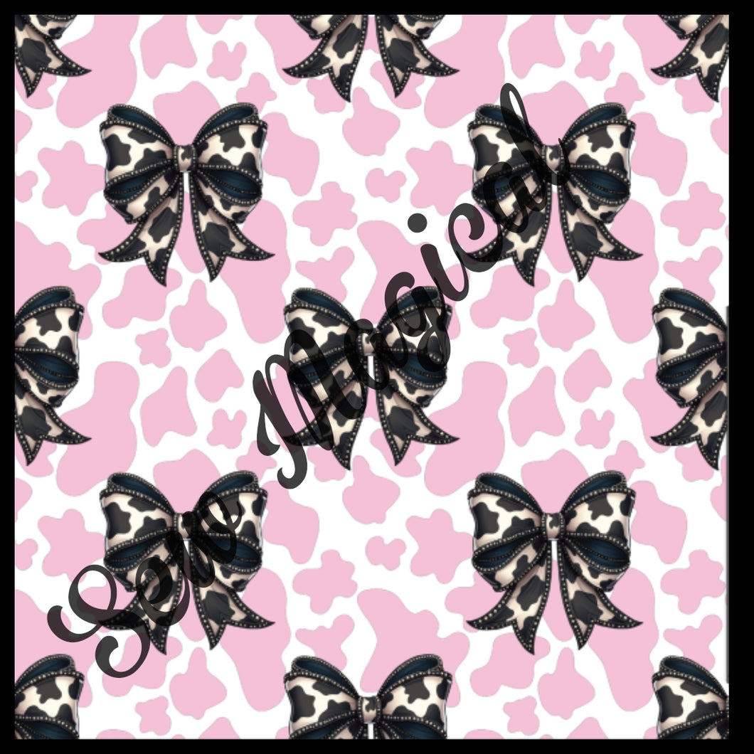Cow bows pink