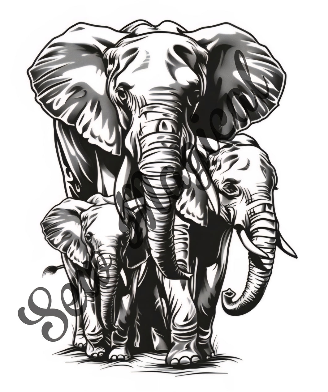 Elephant3 2 Yard Panel