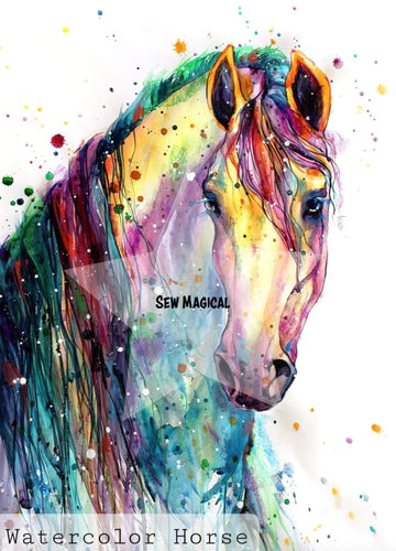 Watercolor Horse 2 Yard Panel