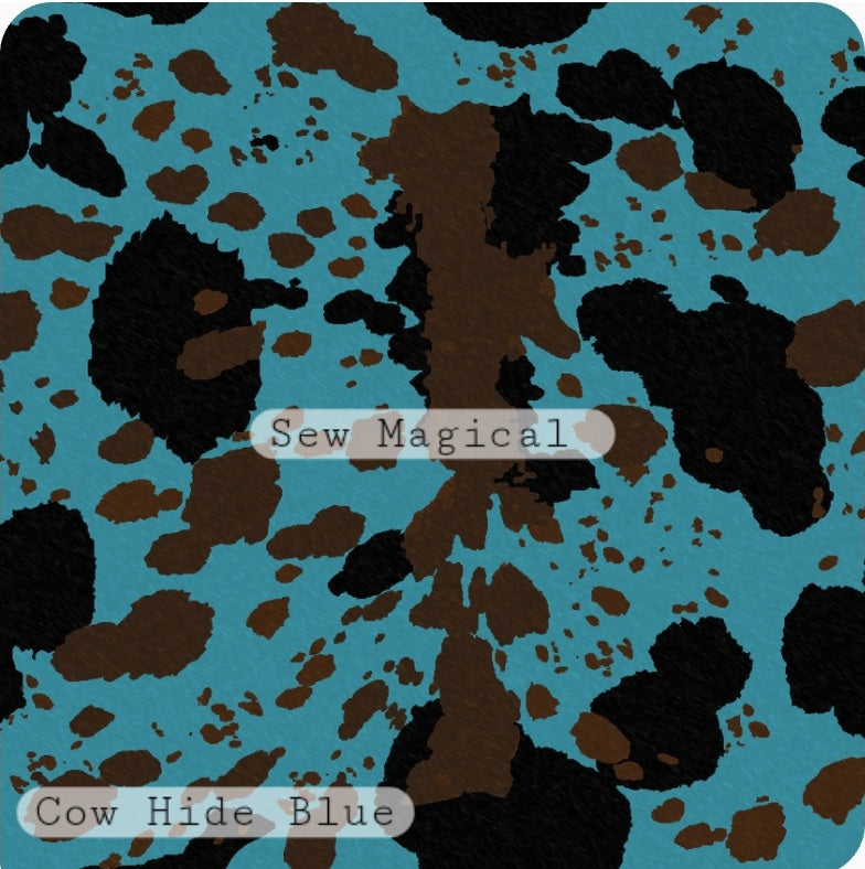 Cow Hide Blue