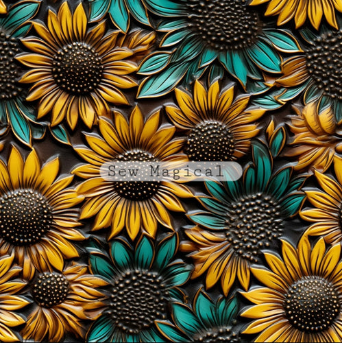 Sunflowers leather2