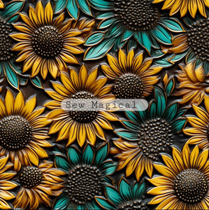 Sunflowers leather2