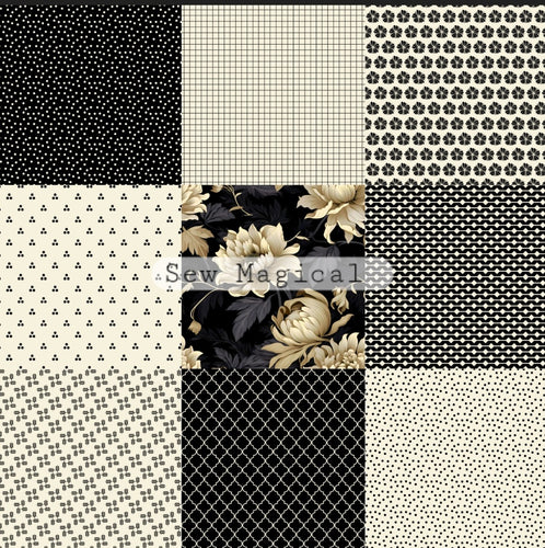 Patchwork cream black