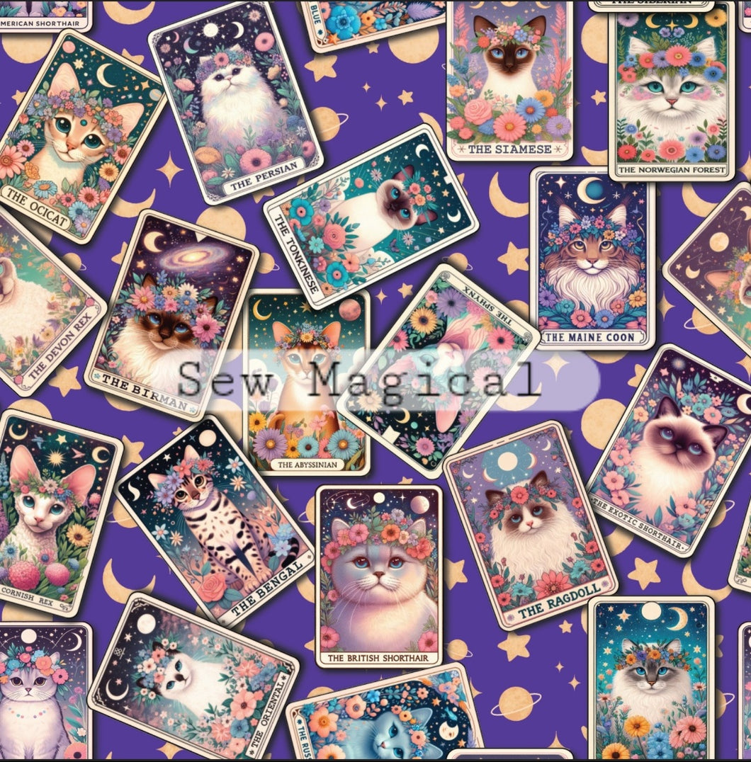 Cat Cards Purple