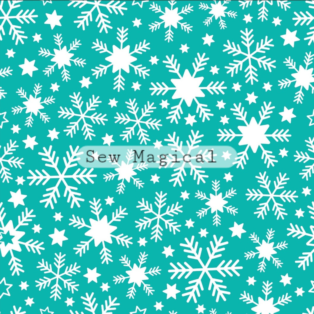 Snowflakes Teal