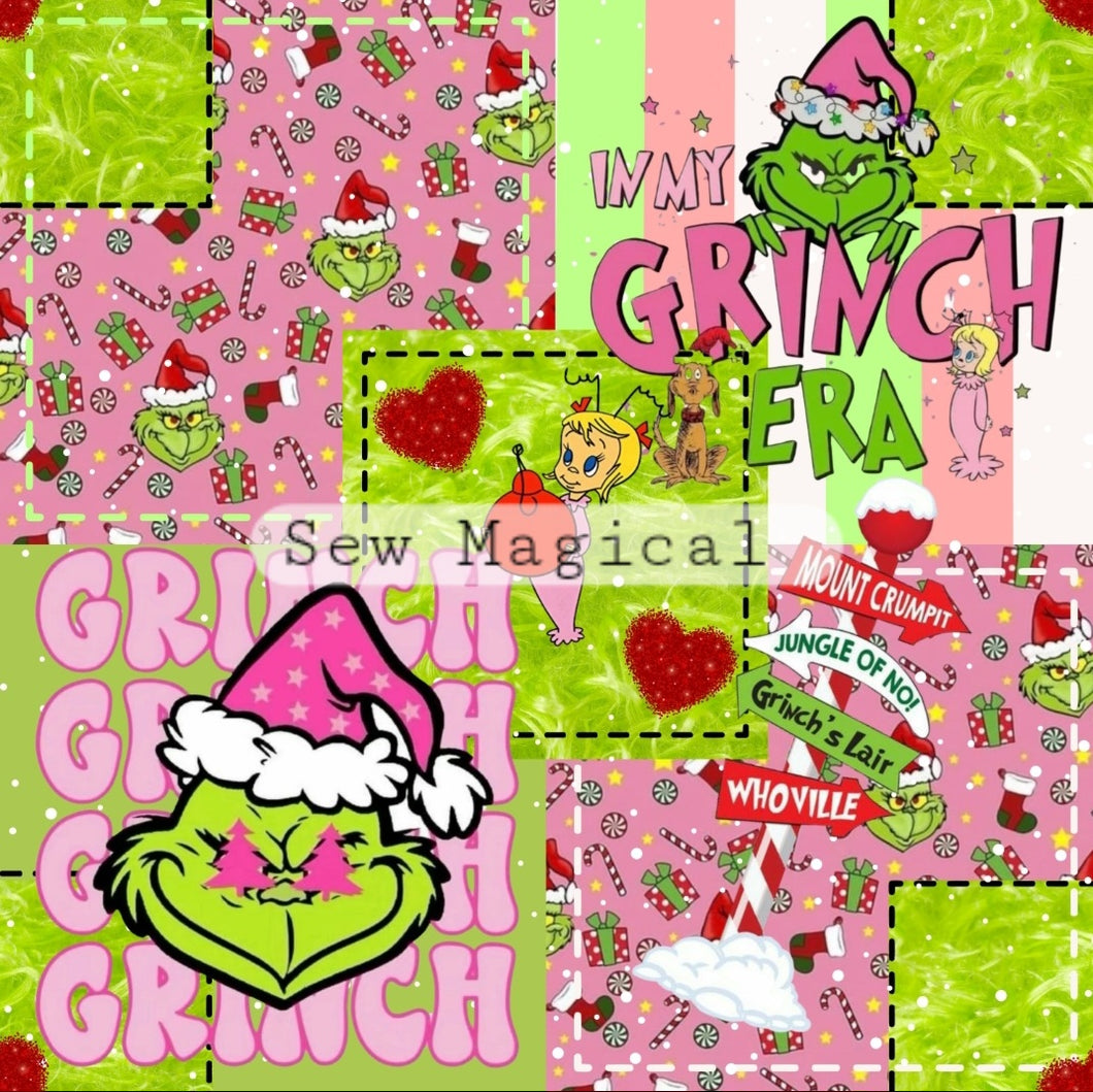 Grinch Pink Patch