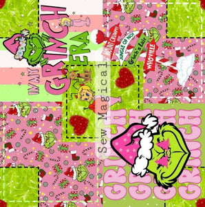 Grinch Pink Patch Rotate