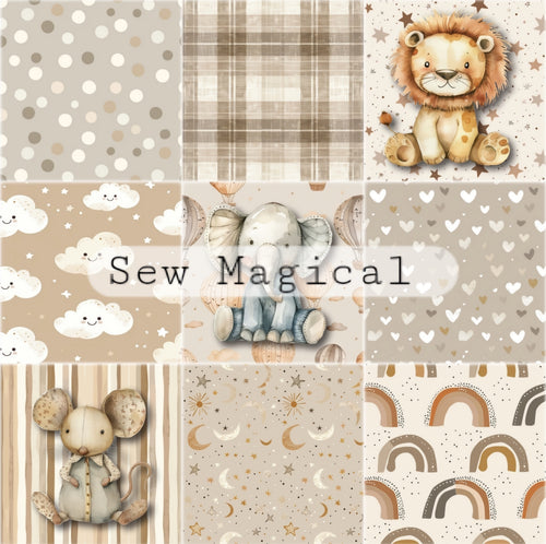 Neutral Patchwork Animals