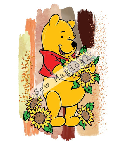 Pooh Sunflowers 2 Yard Panel