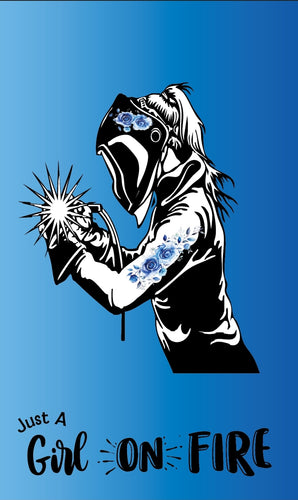 Girl Welder 1 Yard Panel