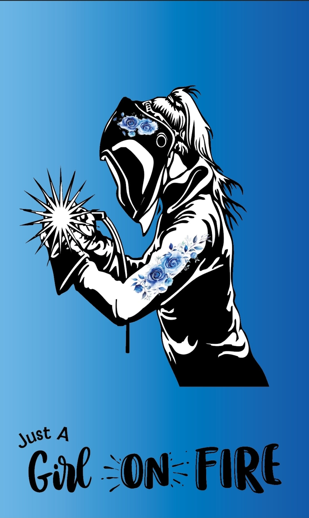 Girl Welder 1 Yard Panel