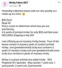 Load image into Gallery viewer, $50 Mystery Minky Box