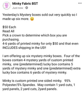 $50 Mystery Minky Box