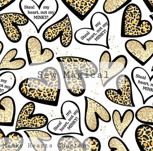 Minky Hearts Cheetah