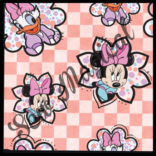 Minnie Daisy Orange Checks