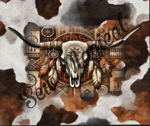 Bull Skull Dream 1 Yard Panel