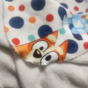 Bluey Dots Child / Lap Size DSM Squish Double Sided Minky No Backing Blanket 36x59