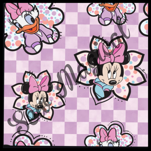 Minnie Daisy Purple Checks