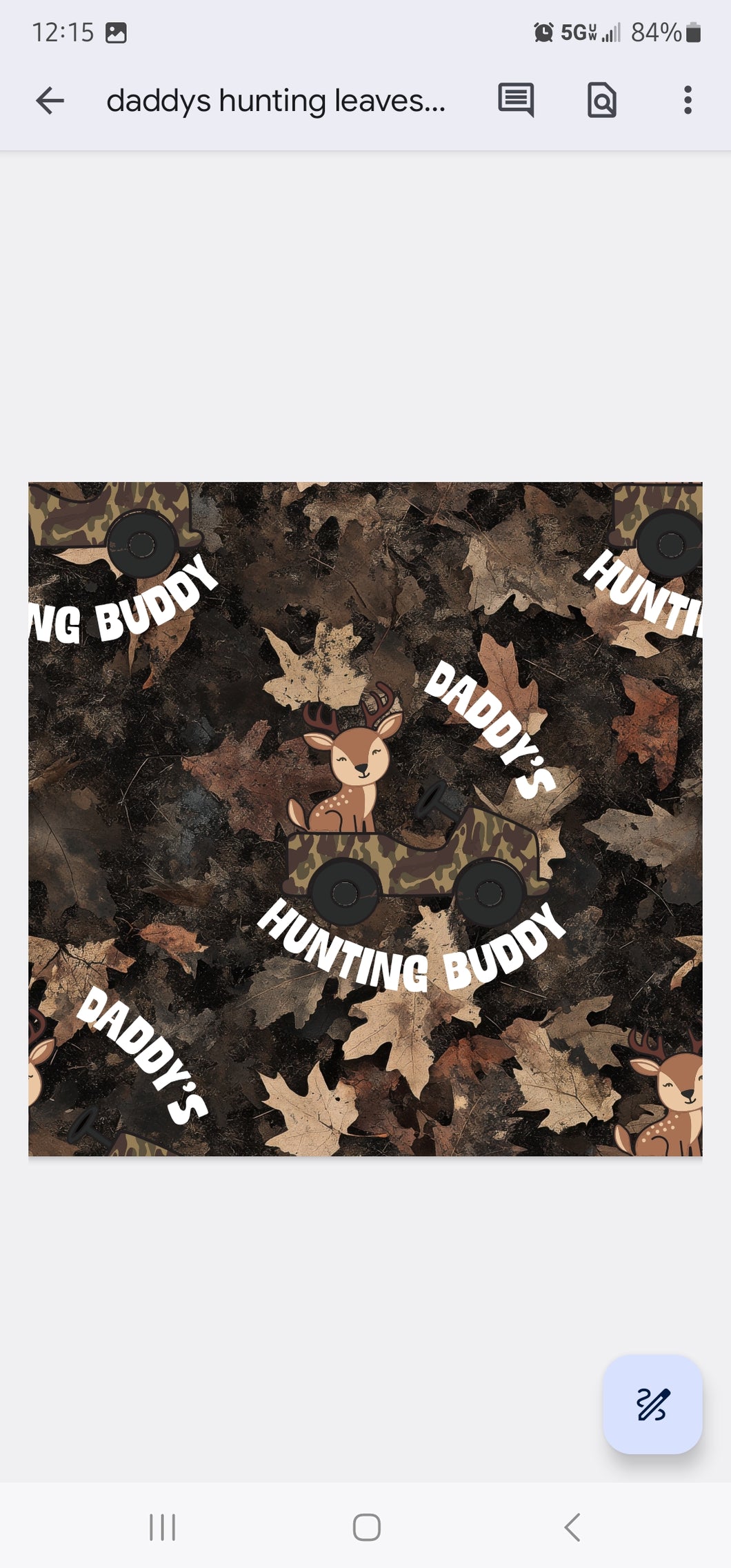 Daddy's Hunting Leaves Dark