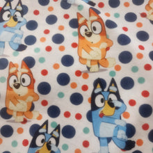 Load image into Gallery viewer, Bluey Dots Child / Lap Size DSM Squish Double Sided Minky No Backing Blanket 36x59