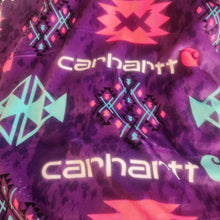 Load image into Gallery viewer, Carhartt Aztec Purple Adult XL Size DSM Squish Double Sided Minky No Backing Blanket Approximately 60x90
