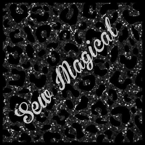 Black Leopard Glitter Seamless 4 File Bundle Digital File
