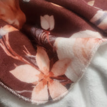 Load image into Gallery viewer, Brown Horse Floral Child / Lap Size DSM Squish Double Sided Minky No Backing Blanket 36x60