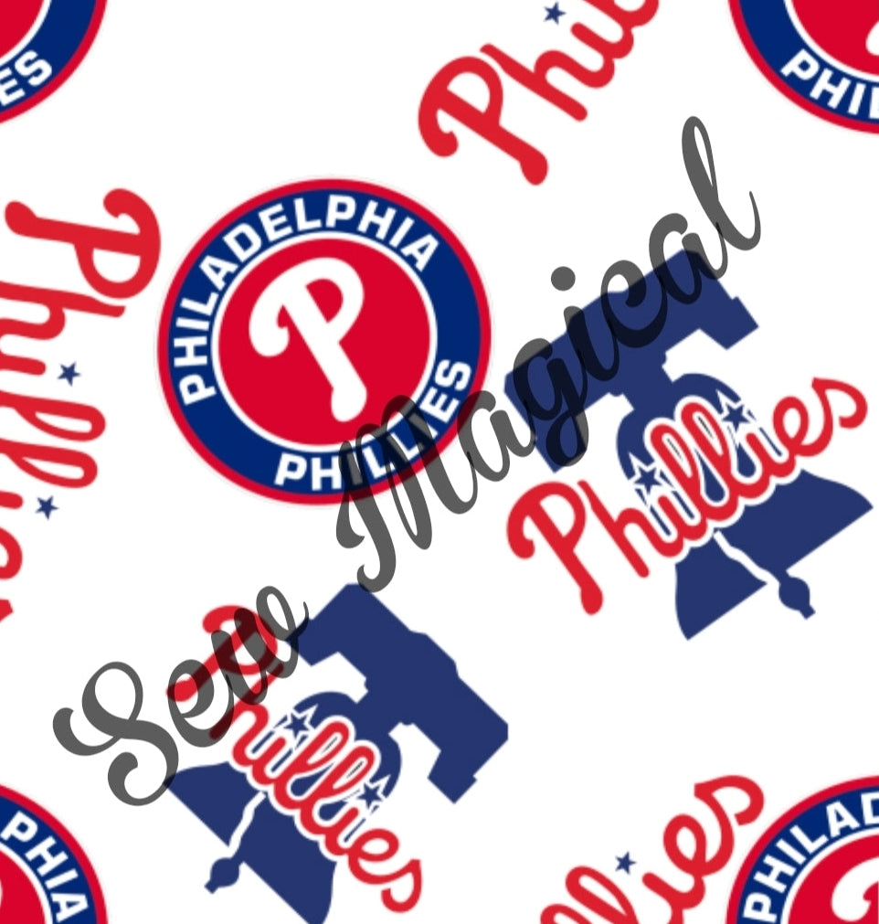Phillies Stickers Seamless Digital File PNG
