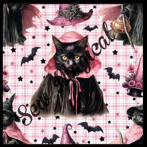 Black Cat Digital Seamless File PNG SS