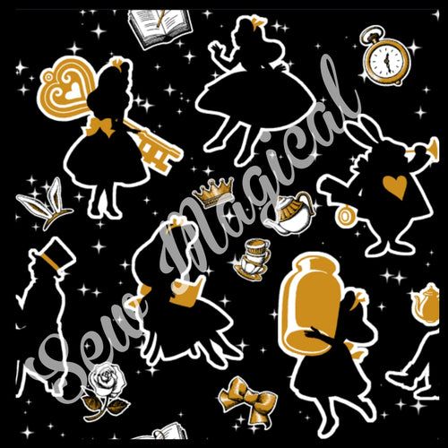Alice Shadows Digital Seamless File PNG SS