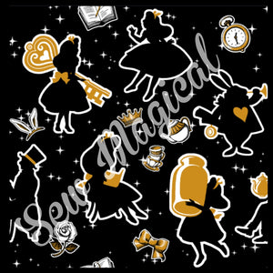 Alice Shadows Digital Seamless File PNG SS