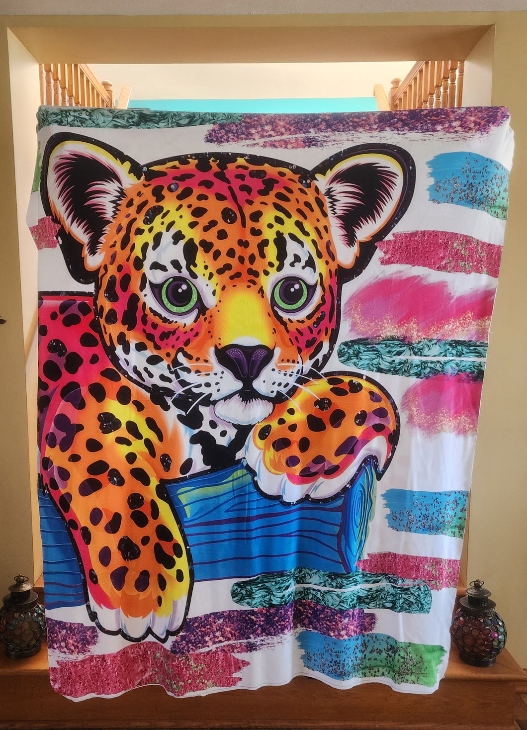 LF Cat Adult Size DSM Squish Double Sided Minky No Backing Blanket Approximately 60x72