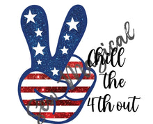 Load image into Gallery viewer, Chill 4th Patriotic Blue 4th of July 2 Images Digital File PNG