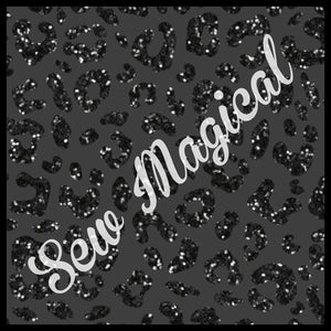 Black Leopard Glitter Seamless 4 File Bundle Digital File