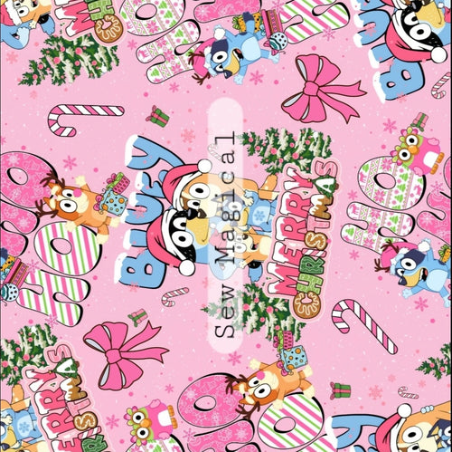 Bluey Christmas Pink Rotate