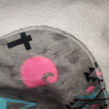 Load image into Gallery viewer, Carhartt Grey Adult Size DSM Squish Double Sided Minky No Backing Blanket Approximately 60x72