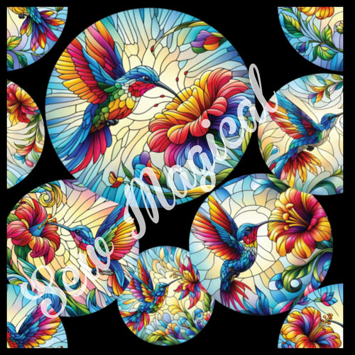 Stained Hummingbirds