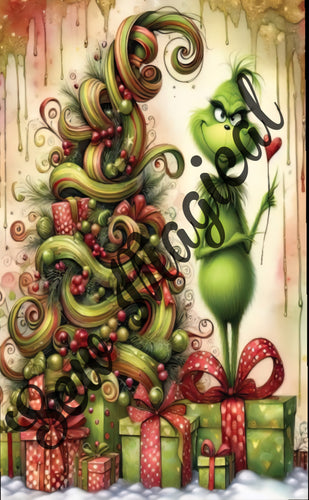 Grinch Swirl 1 Yard Panel