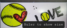 Load image into Gallery viewer, Softball Seamless Digital File White Background